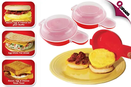 From QR29, Cook that Perfect Egg with Sets of Easy Eggwich Microwave Egg Makers! (Up to QR100 Value)